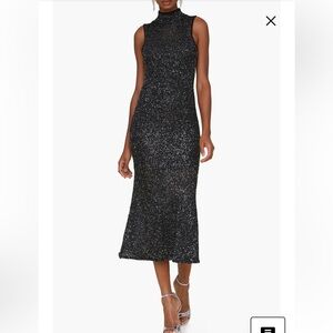 New Avec Les Filles Sequin Sleeveless Knit Dress